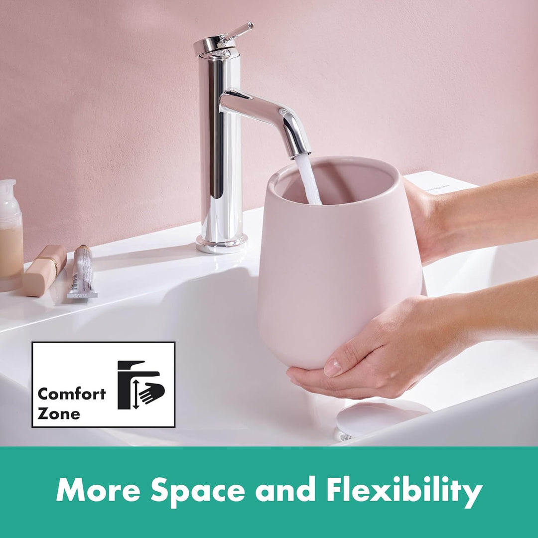 hansgrohe Tecturis S - Waschtischarmatur ohne Ablauf, Wasserhahn Bad mit Auslauf Höhe 110mm, Mischba