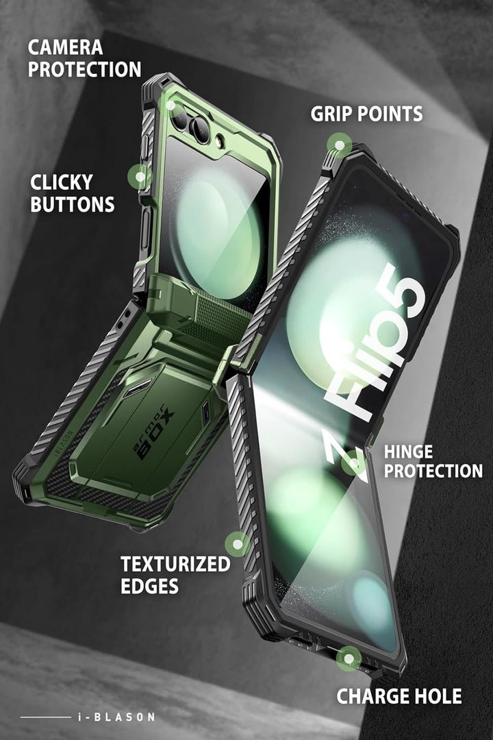 i-Blason Armorbox Series für Samsung Galaxy Z Flip 5 Hülle (2023) mit integriertem Displayschutz, St