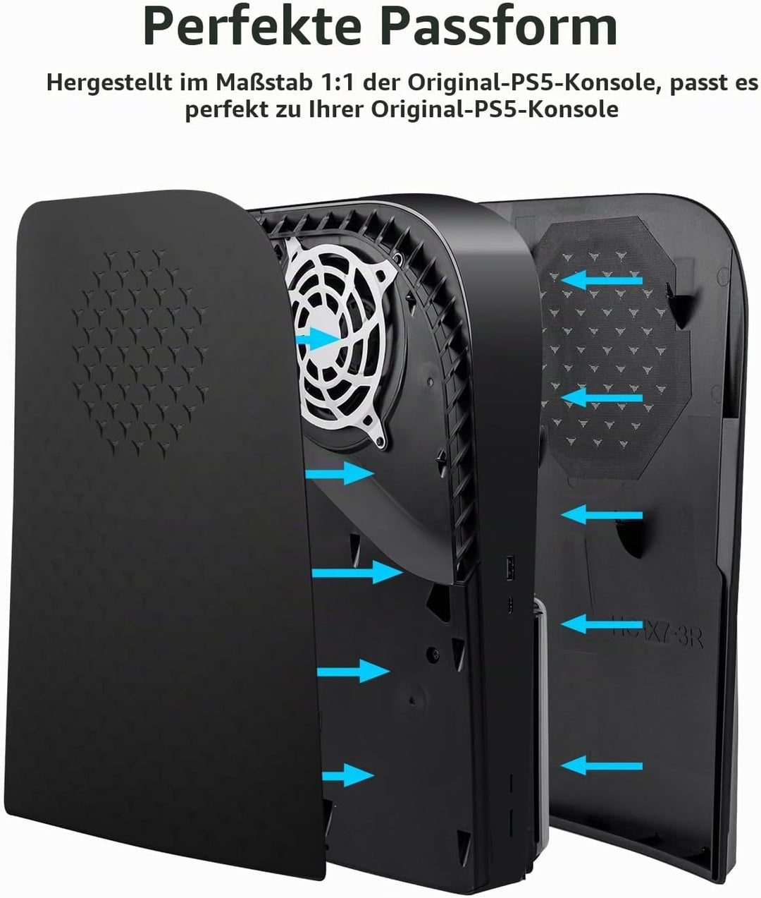 Mcbazel Playstation 5 Faceplate Ersatz Seite Panels Hard Faceplate Playstation 5 UHD Konsole Kühlung