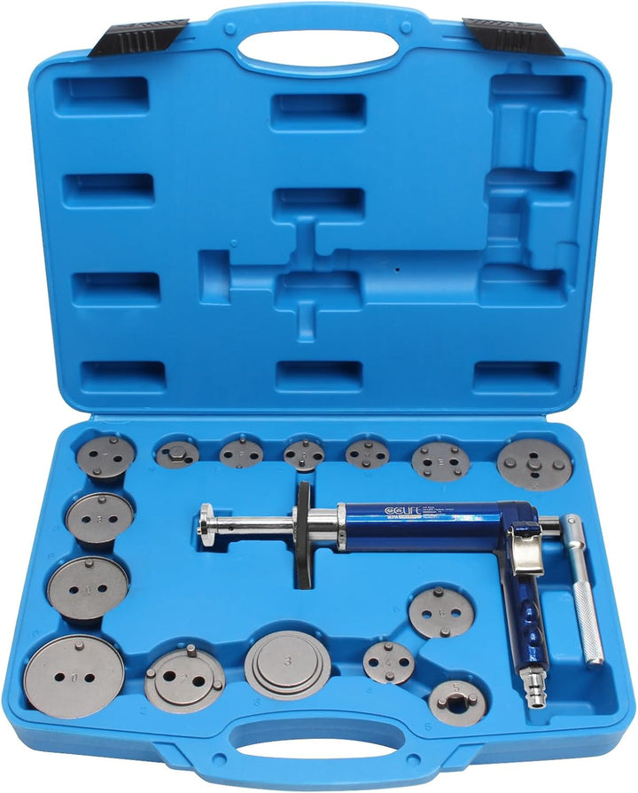 CCLIFE 16tlg Universal Pneumatischer Bremskolbenrücksteller Druckluft Bremskolben Rücksteller Werkze