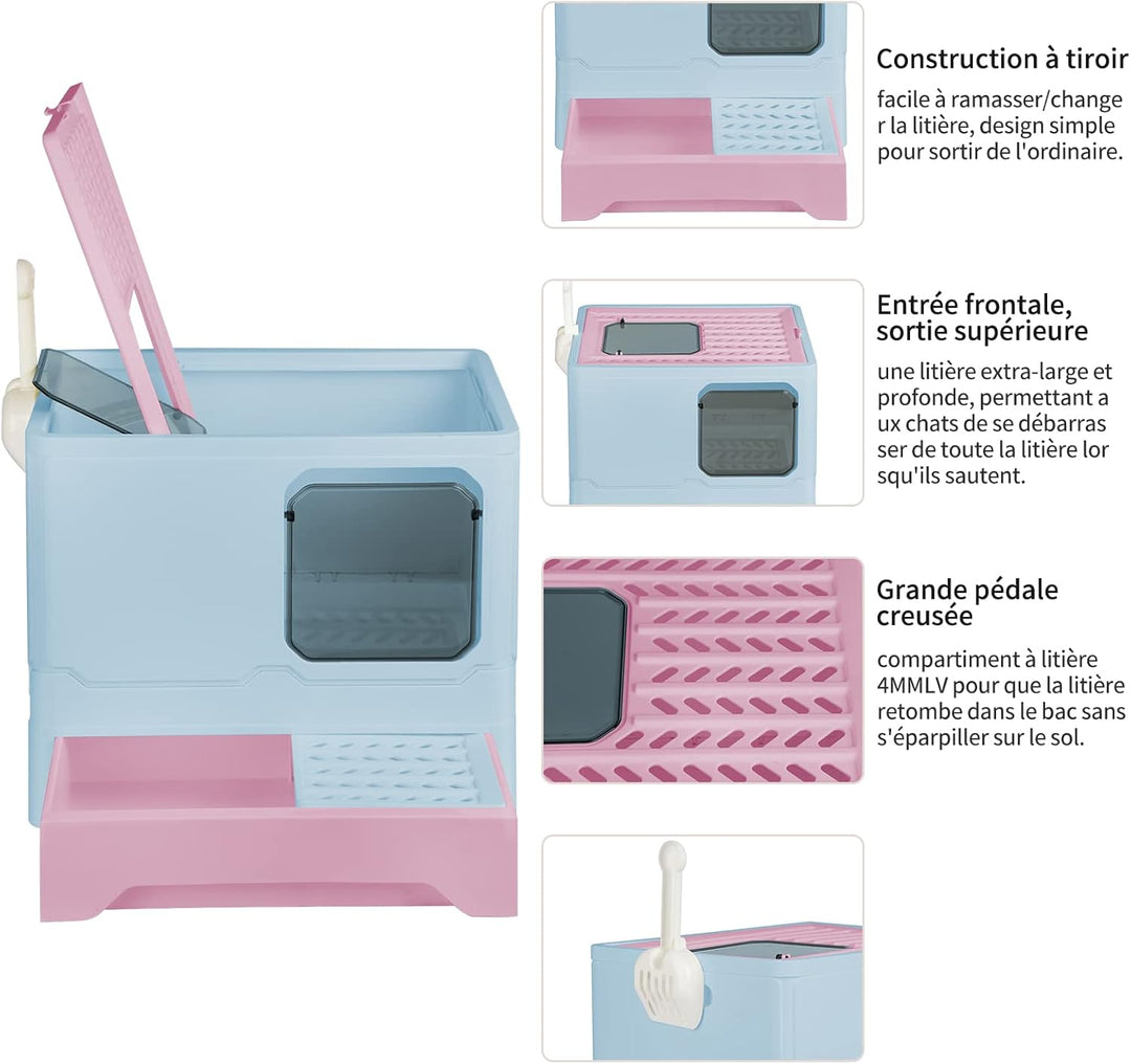 Vollständig Geschlossene Katzentoilette mit Deckel Schubladentyp Desodorierende Cat Litter Box Gross