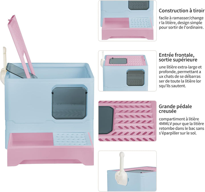 Vollständig Geschlossene Katzentoilette mit Deckel Schubladentyp Desodorierende Cat Litter Box Gross