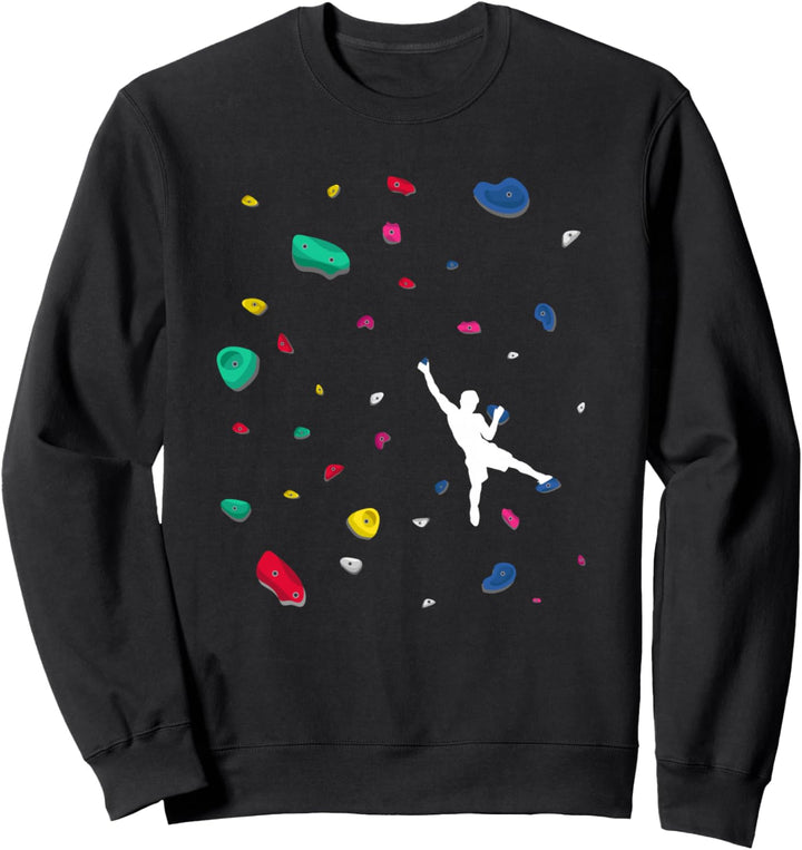 Kletterhalle und Boulderwand mit Griffen | Bouldern Sweatshirt