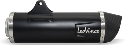 Endschalldämpfer/Auspuffanlage LeoVince SLIP-ON SBK, Edelstahl schwarz, Carbon Kappe, mit Zulassung