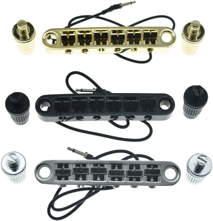 KAISH Tune-o-Matic Piezo Guitar Bridge Pickup LP Piezo Guitar Bridge Pickup für Les Paul Schwarz, sc