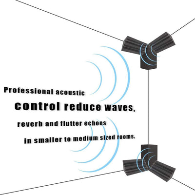 Arrowzoom 12 Akustikschaumstoff Fliesen Bassfallen Bass Traps 12x12x24cm Dämmung Wanddeko Noppenscha