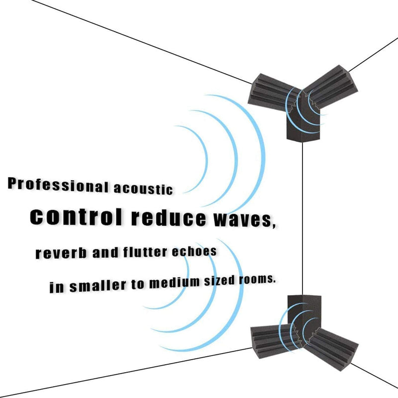 Arrowzoom 12 Akustikschaumstoff Fliesen Bassfallen Bass Traps 12x12x24cm Dämmung Wanddeko Noppenscha