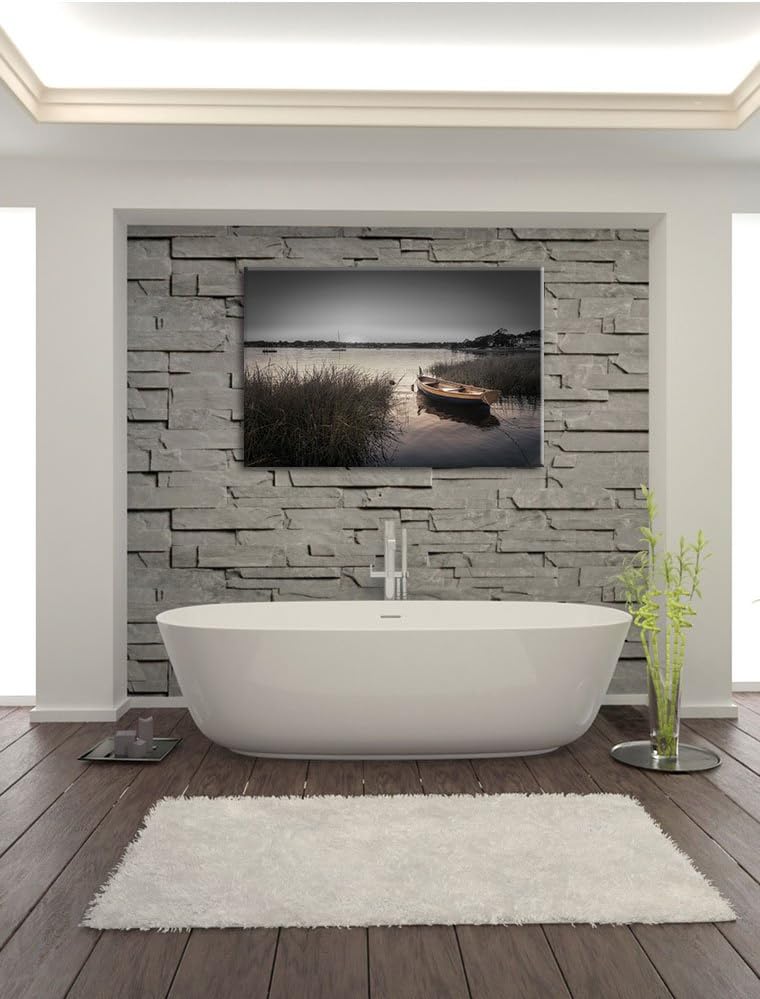 Pixxprint Segelschiffe an der Küste als Leinwandbild/Grösse: 100x70 cm/Wandbild/Kunstdruck/fertig be