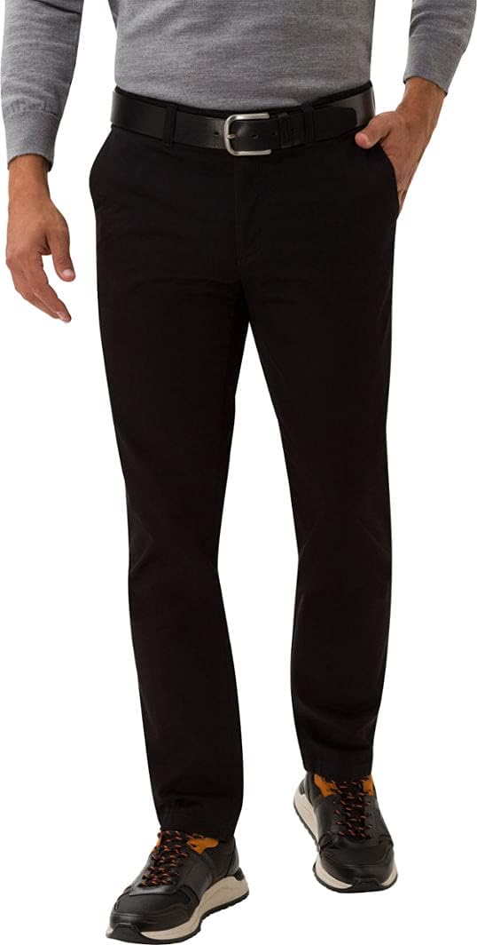 EUREX Herren Hose Jim Luxury Cotton Chino 33W / 30L Perma Black, 33W / 30L Perma Black