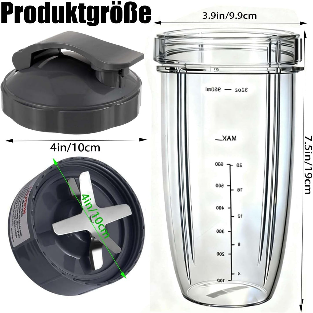 Ersatzteile Zubehör für Mixer, Kompatibel mit NutriBullet Mixer 600W und Pro 900W, 2 Deckelringe die