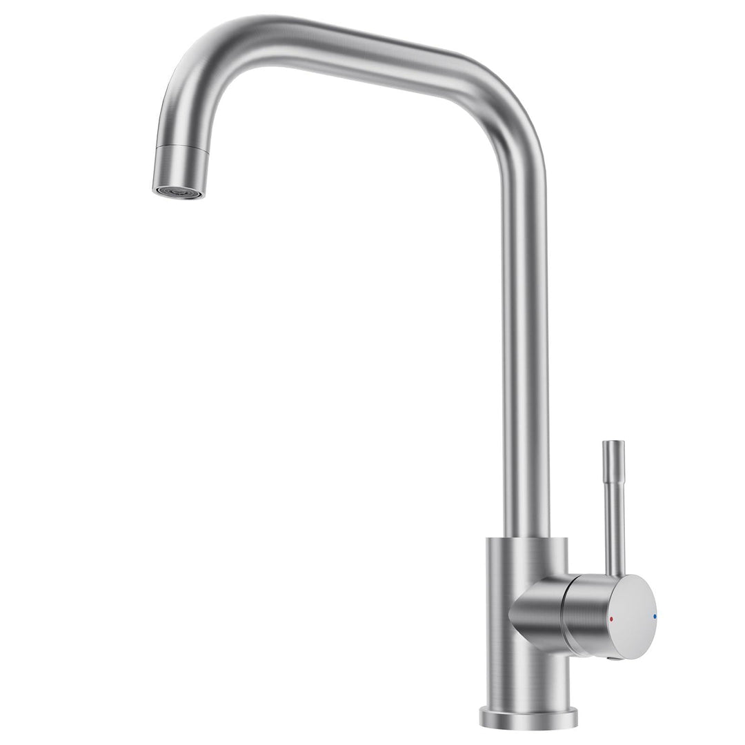 CECIPA Niederdruck Armatur Küche, 360° Drehbare Küchenarmatur Niederdruck, Wasserhahn mit 3xG3/8 Ans