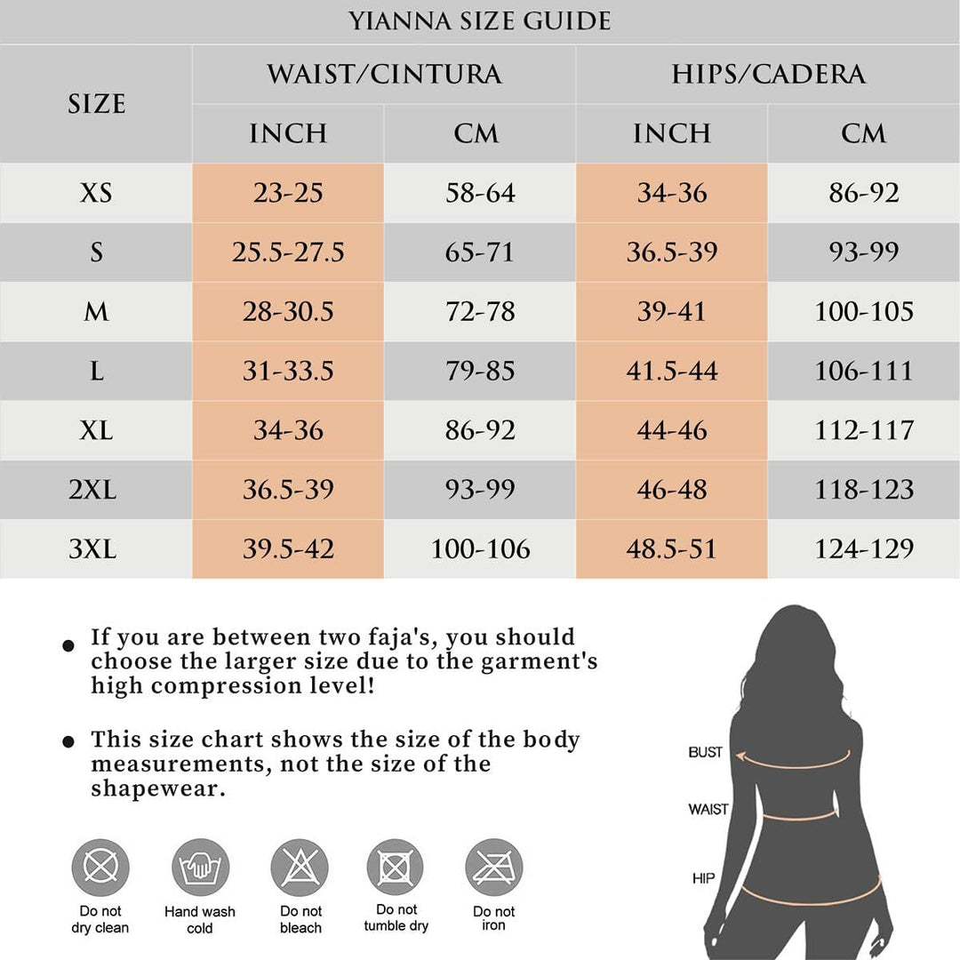 YIANNA Shapewear Damen Bauchweg Body Stark Formend Miederbody mit Bein Shaper Bodyformer Fajas Colom