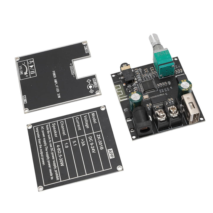 ZK-301B Mono Bluetooth 5.1 Verstärkerplatine 30W Leistungsverstärkermodul TPA3110D2 Chip DC 9-24V 3A