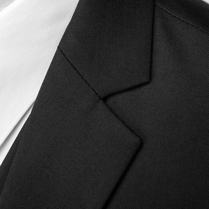 Allthemen Anzug Herren 2 Teilig Slim Fit Hochzeitanzug EIN Knopf Smoking Anzüge Sakko Hose XS Schwar