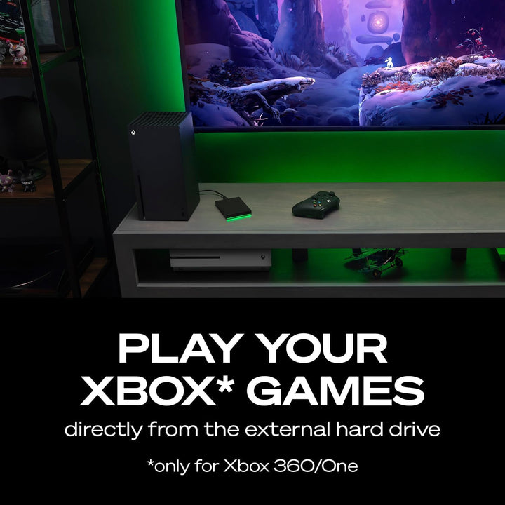 Seagate Game Drive Xbox 2TB tragbare externe Festplatte 2.5 Zoll, USB 3.0, Xbox,schwarz, 2 Jahre Res