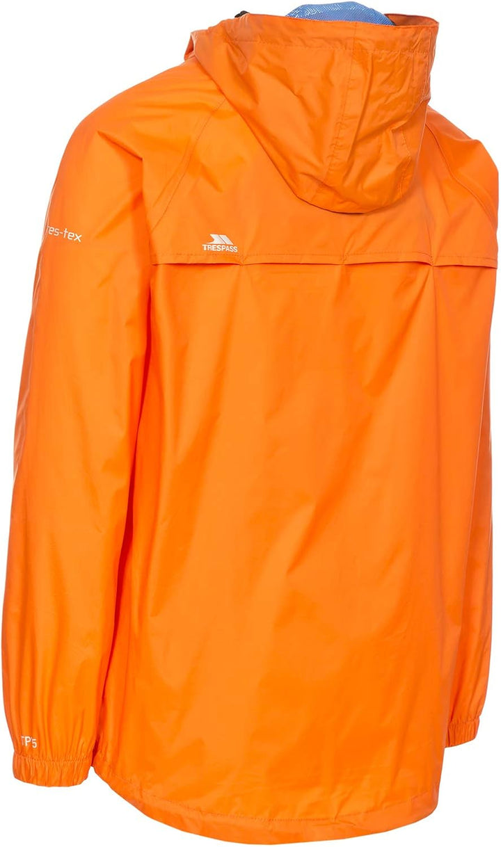 Trespass Unisex Erwachsene Qikpac Jacket Kompakt Zusammenrollbare Wasserdichte Regenjacke 3XS Orange