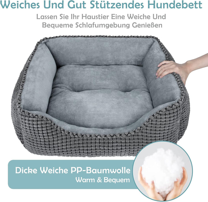 JOEJOY Hundebett Mittelgrosse Hunde, Hundekorb Flauschig, Hundebett Waschbar, Plüsch Hundebetten, ru