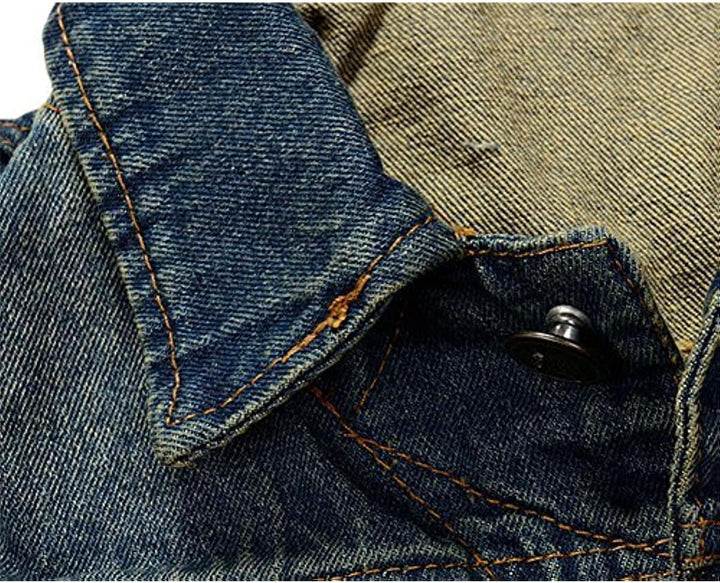 Herren Beiläufiger Denim Weste Jacke Klassische ärmel Dünne Jacken XS Blau, XS Blau