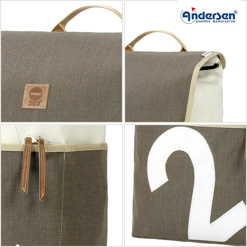 Andersen Shopper Royal Alu klappbar mit Luftreifen Ø 25 cm und 41 Liter Tasche 360° Mole2 360° Mole