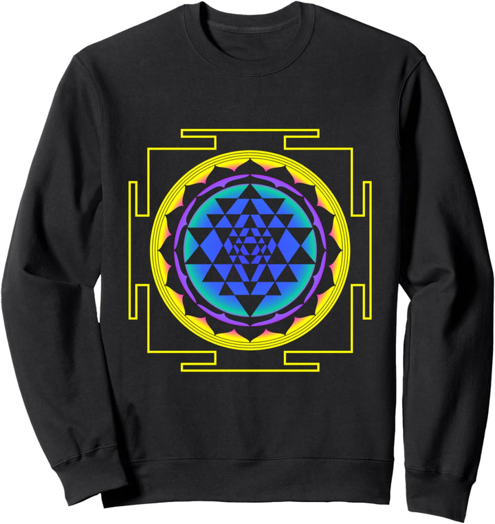 Sri Yantra Rainbow Meditation Mandala Chakra Yoga Tantra Sweatshirt
