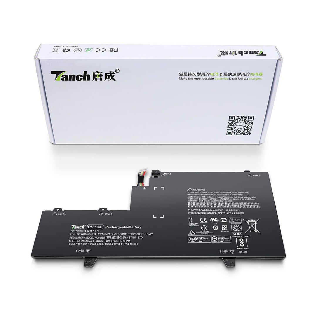 Tanch OM03XL Laptop Akku für HP Elitebook x360 1020 G2 11.55V 4935mAh 57W