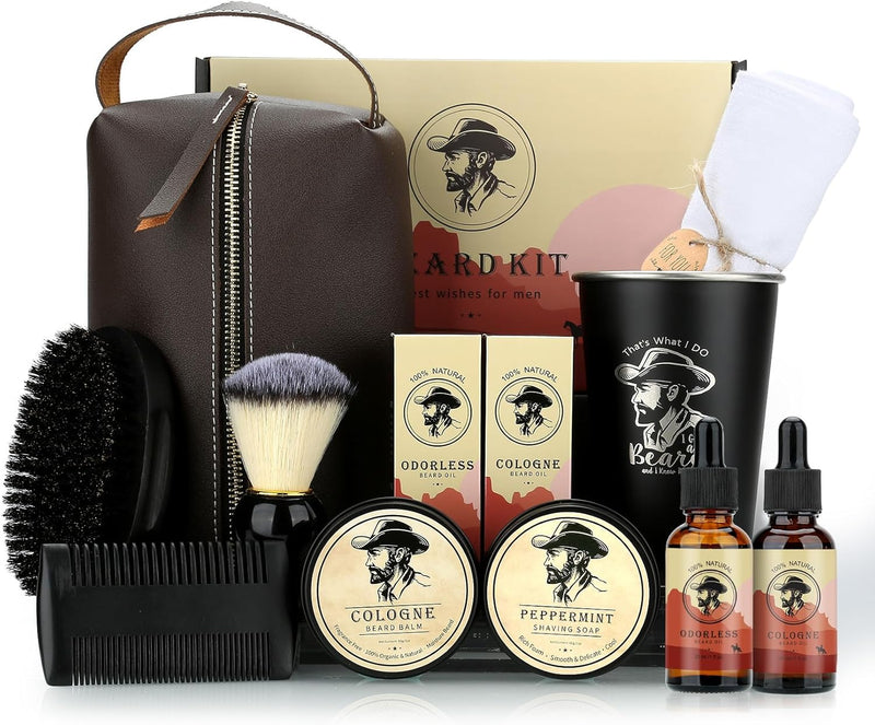Geschenke für männer, Bartpflege Set für Männer, Bartwachstums Set Geschenke für Männer Papa, Beard