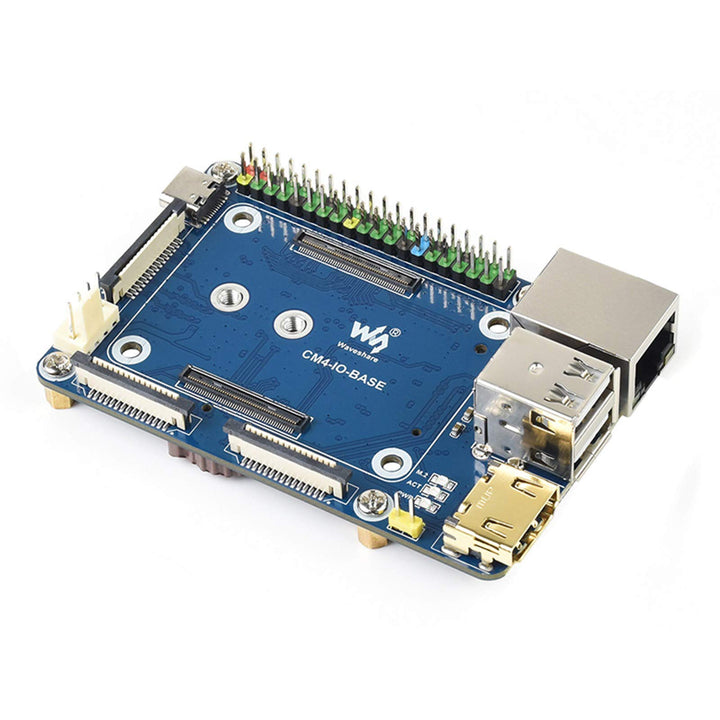 Waveshare Basisplatine für Raspberry Pi Compute Module 4 mit Standard CM4 Buchse und Raspberry Pi 40