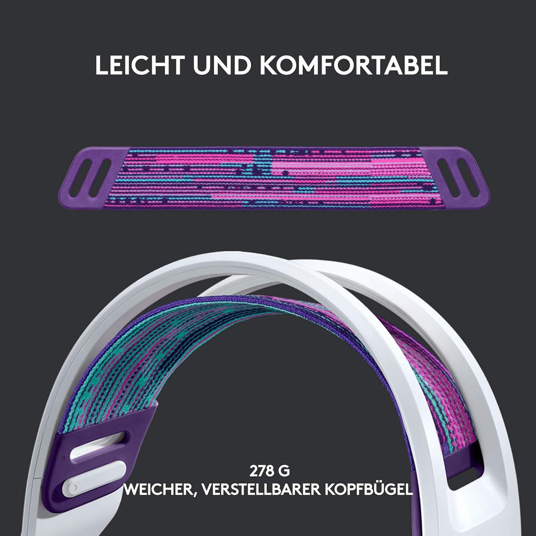 Logitech G733 LIGHTSPEED kabelloses Gaming-Headset mit Kopfbügel, LIGHTSYNC RGB, Blue VO!CE Mikrofon