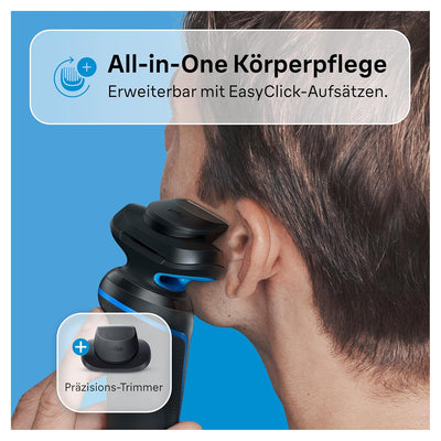 Braun Series 5 Elektrorasierer mit EasyClick Aufsatz & Präzisionstrimmer, Rasierer Herren Elektrisch
