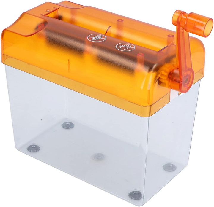 Tragbarer Manueller Aktenvernichter für Zuhause, Aktenvernichter mit 2 Blatt Kreuzschnitt, Handkurbe