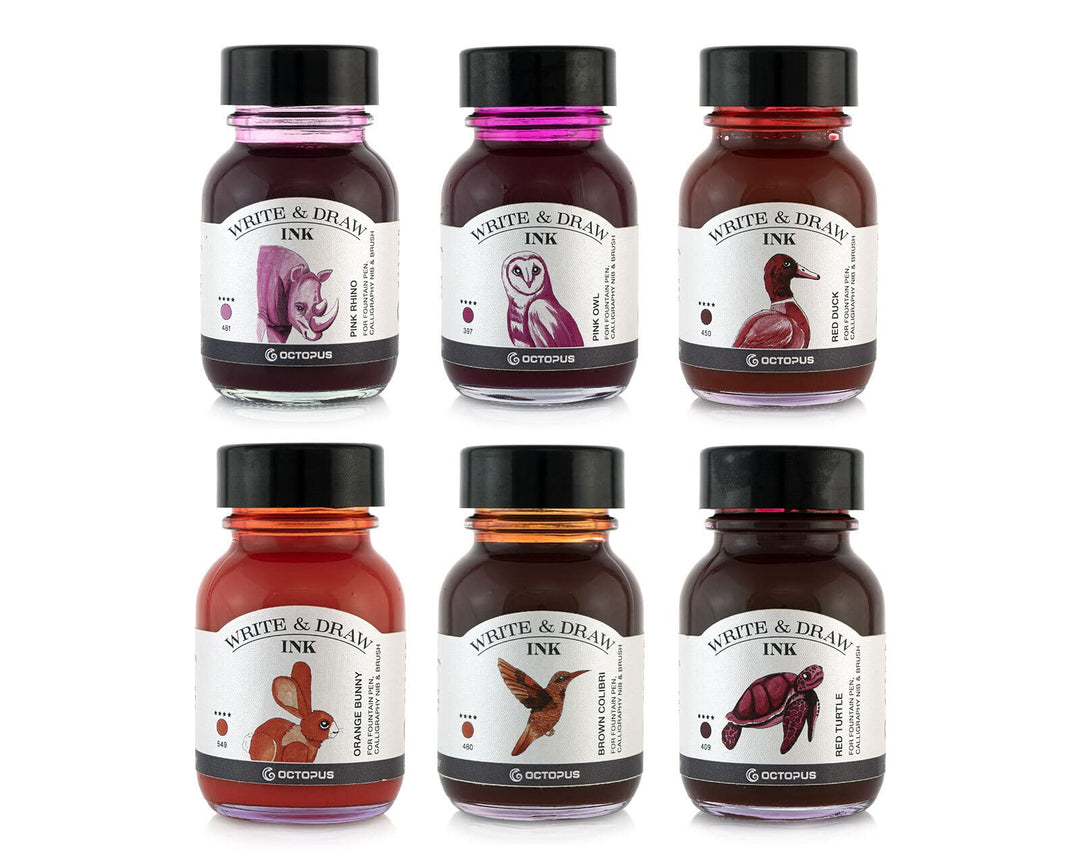 Octopus Write and Draw Ink Set DESERT, wasserfeste Tinte zum Schreiben und Zeichnen, Kalligraphietin