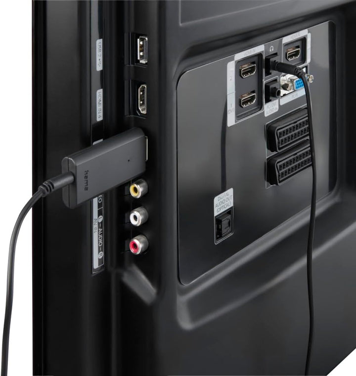 Hama Funkkopfhörer für TV, 2,4 GHz (kabelloser Kopfhörer für fernsehen ohne Audioverzögerung, 16 h S