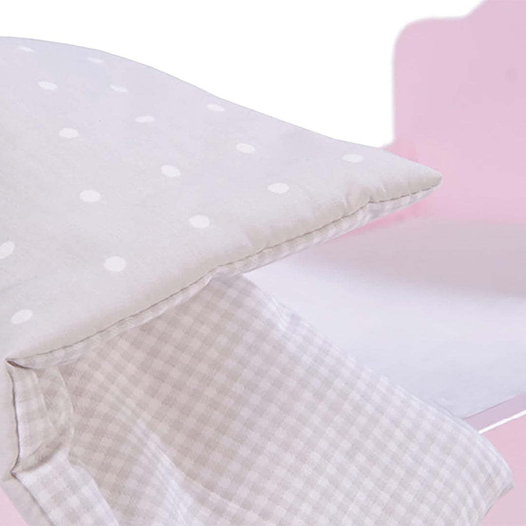 roba Puppenbett aus Puppenmöbel Serie „Sophie“, Puppenbett inkl. textiler Ausstattung, Bettwäsche un