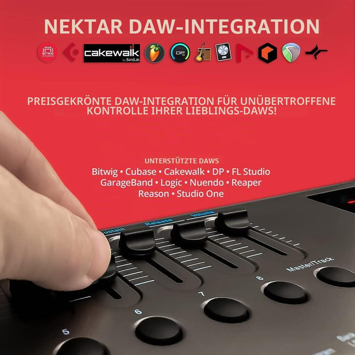 Nektar Impact LX61 + USB-MIDI-Controller-Keyboard mit DAW-Integration Single, Single