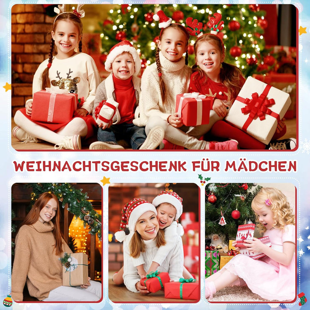 KAZATE Adventskalender 2023 Kinder Mädchen, Weihnachtskalender Schmuck für Frauen, 24 Füllung Bastel