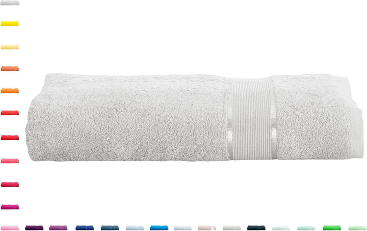 Mixibaby Handtuch 10er Set 2X Duschtuch 4X Handtuch 4X Gästetuch 100% Baumwolle Frottee, Farbe:Grau