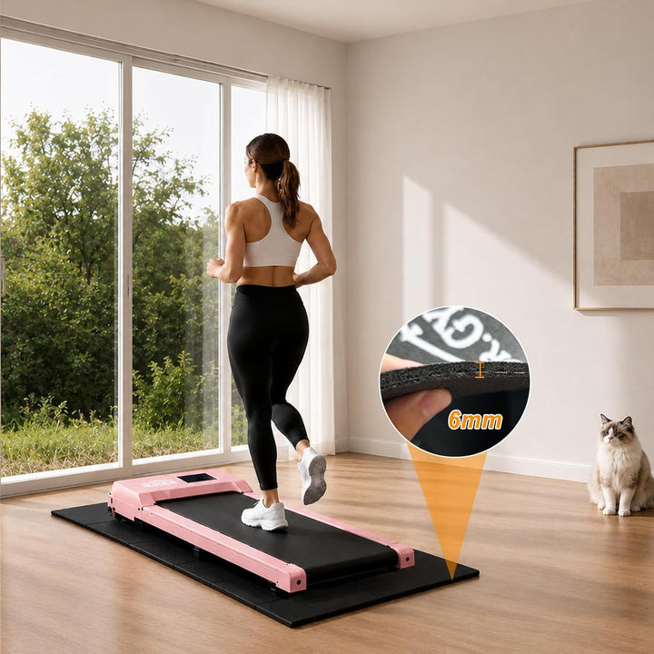Walking Pad & Laufbandmatte, rutschfester Bodenschutz mit Geräuschdämmung, faltbare Matte aus hochdi