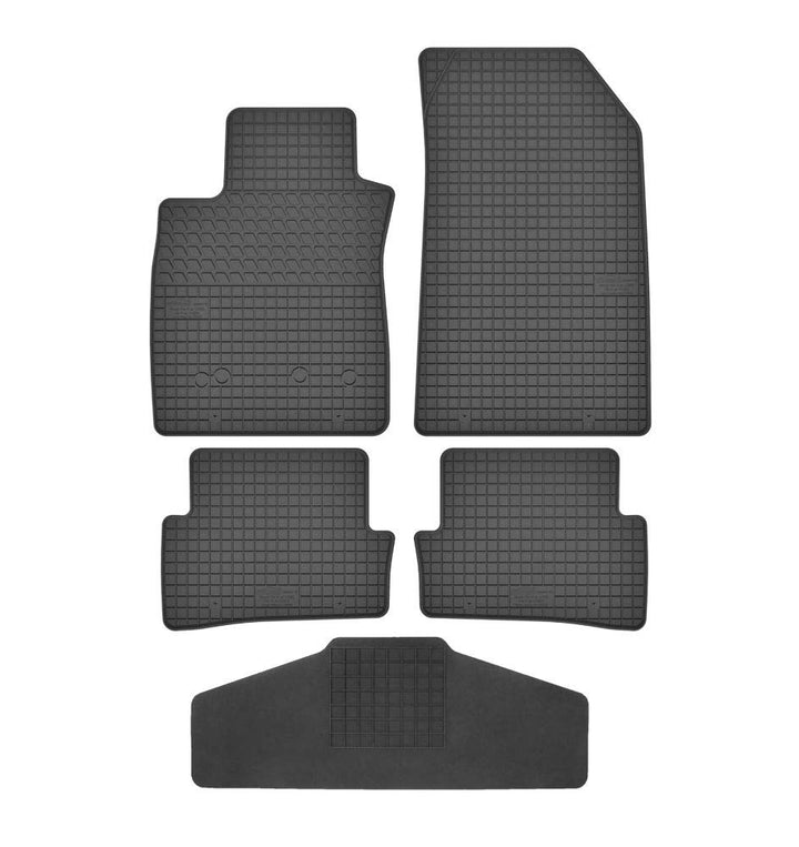 Fussmatten Vorne, Hinten + Tunnel Matte 5er Set für Renault CLIO V 5 seit 2019 Gummi Gummimatten