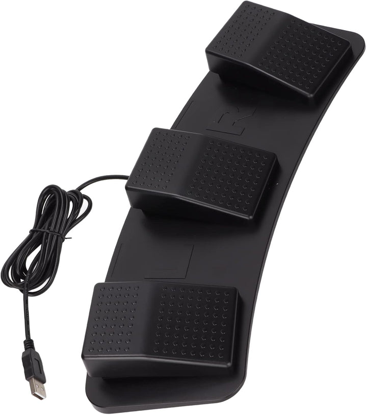 ASHATA USB-Fusspedal, USB-Dreifach-Fussschalterpedal, Multifunktionales, Ergonomisches Dreifach-Fuss