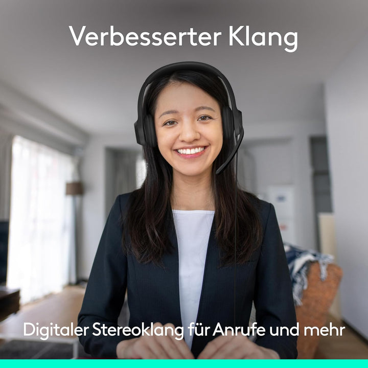 Logitech H390 kabelgebundenes Headset für PC/Notebook, Stereo-Kopfhörer mit Mikrofon mit Geräuschunt