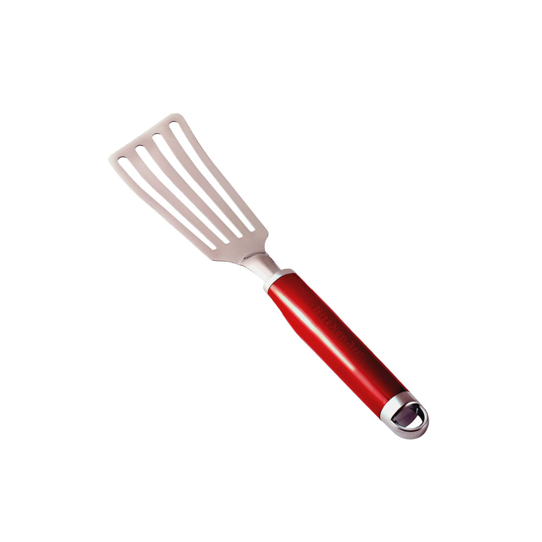 KitchenAid flexibler Pfannenwender, geschlitzter Pfannenwender aus Edelstahl – Empire Rot Empire-rot