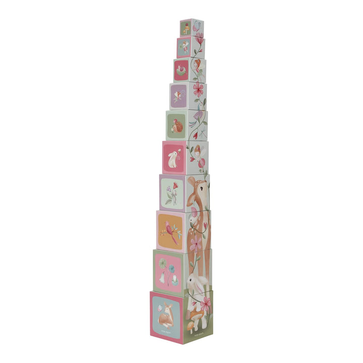 Little Dutch 7339 Stapelwürfel Stapelturm - Fairy Garden rosa