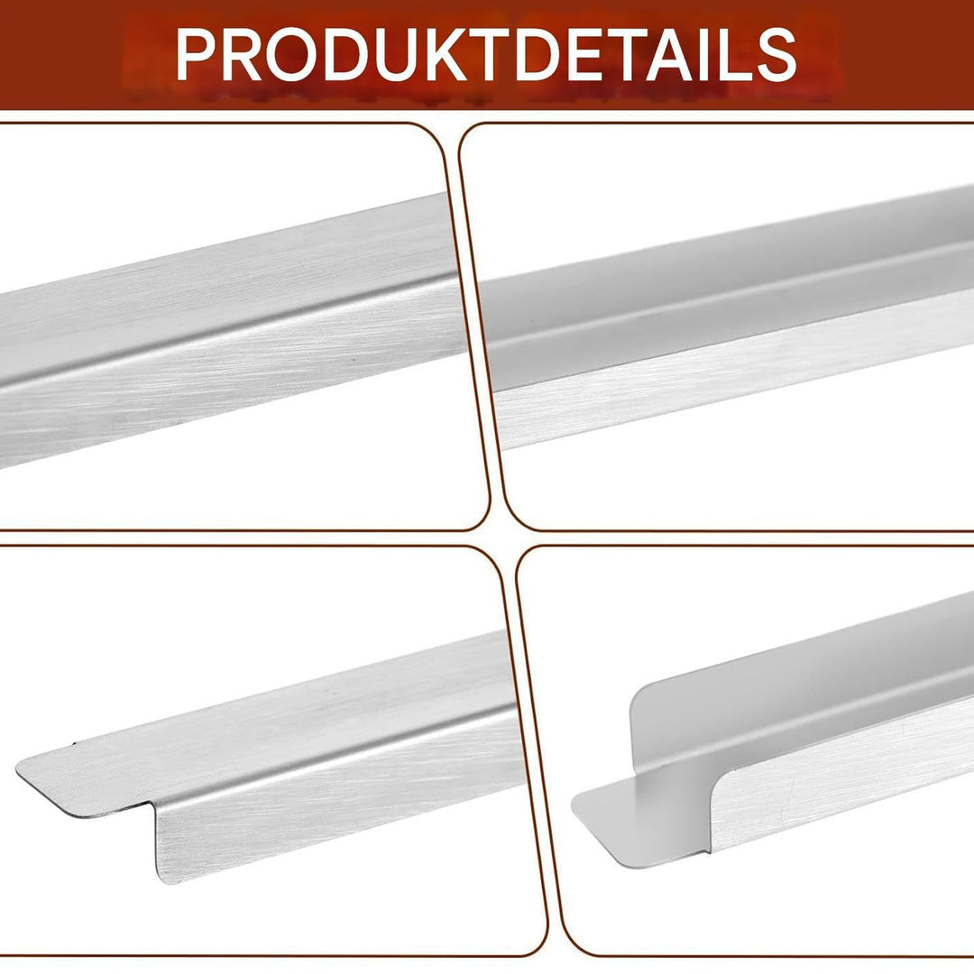 8 Stücke 30cm Edelstahl Adapterleiste, Edelstahl Stäbe Trennleisten, Dampfgar Adapterleiste, Hitzes