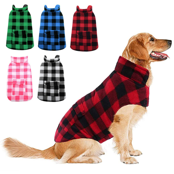 ASENKU Hundemantel für Grosse Hunde 3XL,Warme Hundemantel Winter, Fleece Hundejacke Reversible wasse