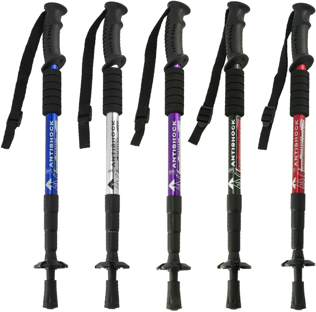 MidGard Teleskop Nordic Walking Stöcke, 50-110 cm höhenverstellbar, Antischock Dämpfung, Wanderstöck