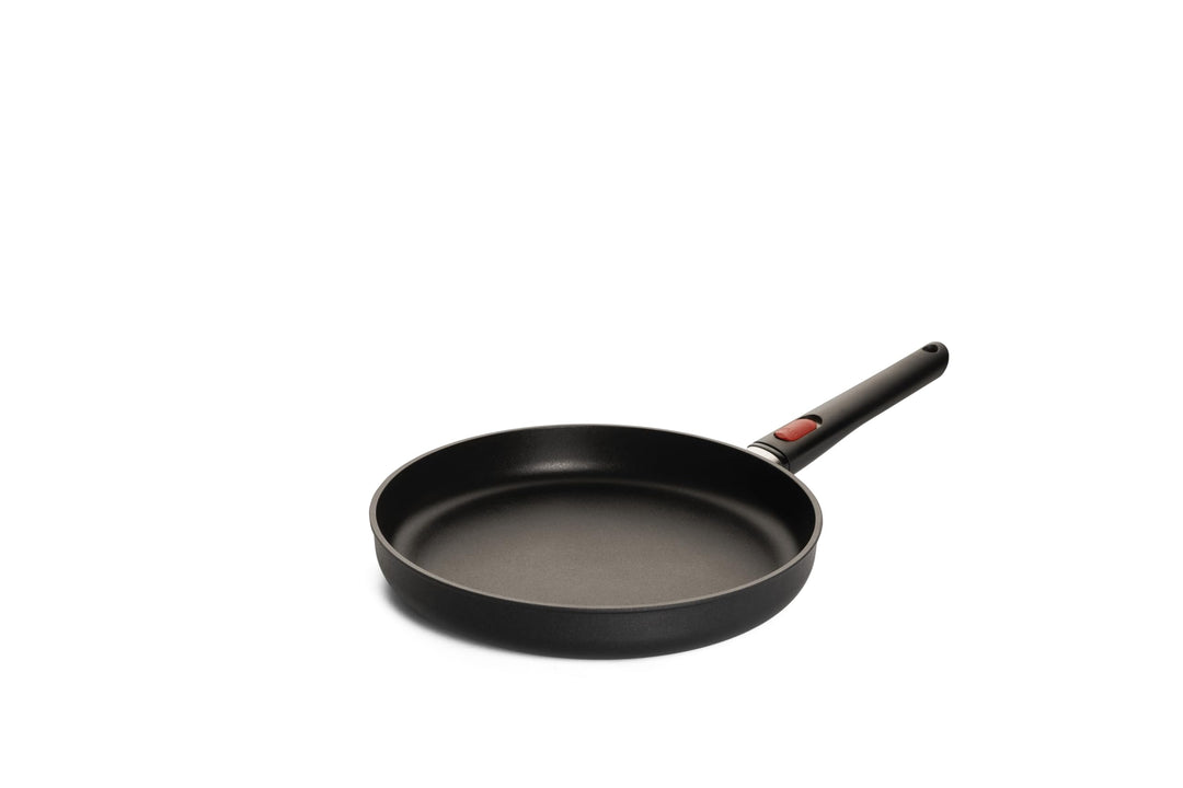 Woll Eco Lite QXR Flachpfanne - Induktiv - Ø 28 cm, 5 cm hoch, mit abnehmbarem Stiel - Geeignet für