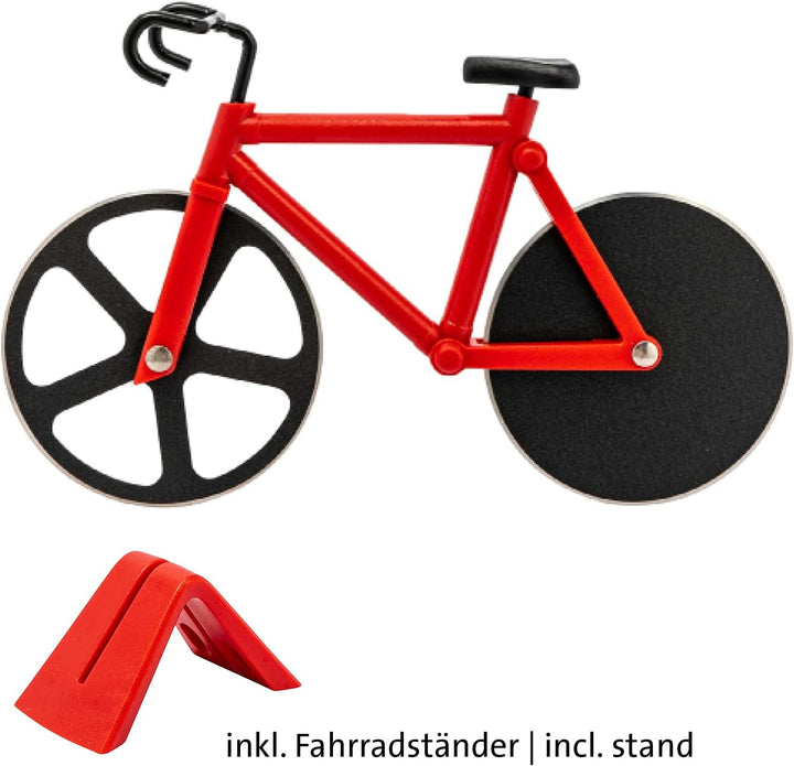 Westmark Fahrrad-Set: 1 Fahrradkoffer für alle Gepäckträger + 1 Pizzaschneider/-fahrrad, Kunststoff/