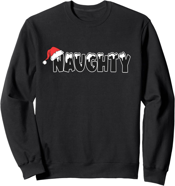 Naughty and Nice Weihnachts Couple Paar Pärchen Sweatshirt