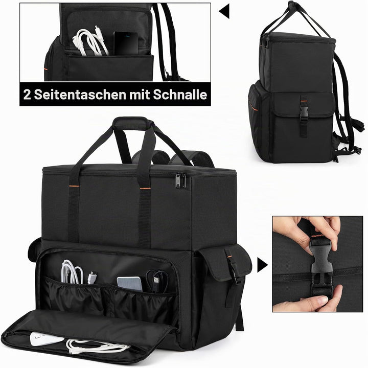 Trunab PC Host Tragetasche, Computer Rucksack für Prozessoren, Maus, Tastatur, Kopfhörer und Kabel,