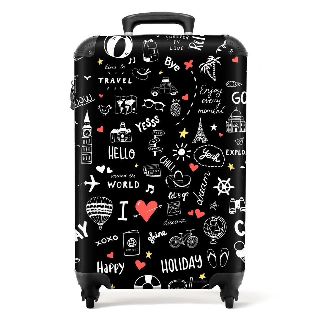 NoBoringSuitcases.com® Handgepäck, Hartschalenkoffer mit TSA Schloss, Trolley, Reisekoffer, Carry on